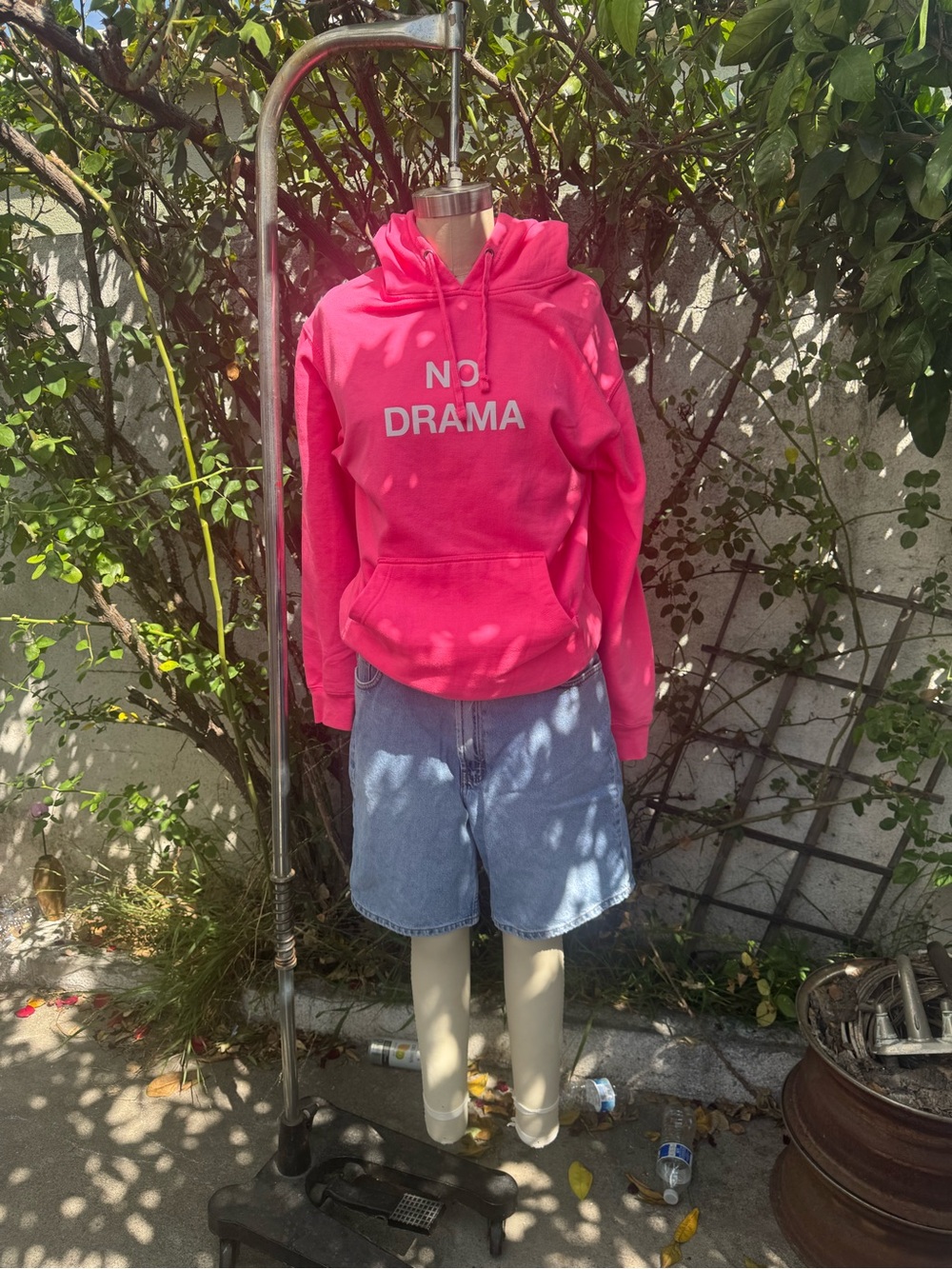 Anti Social Social Club Pink "No Drama" Hoodie